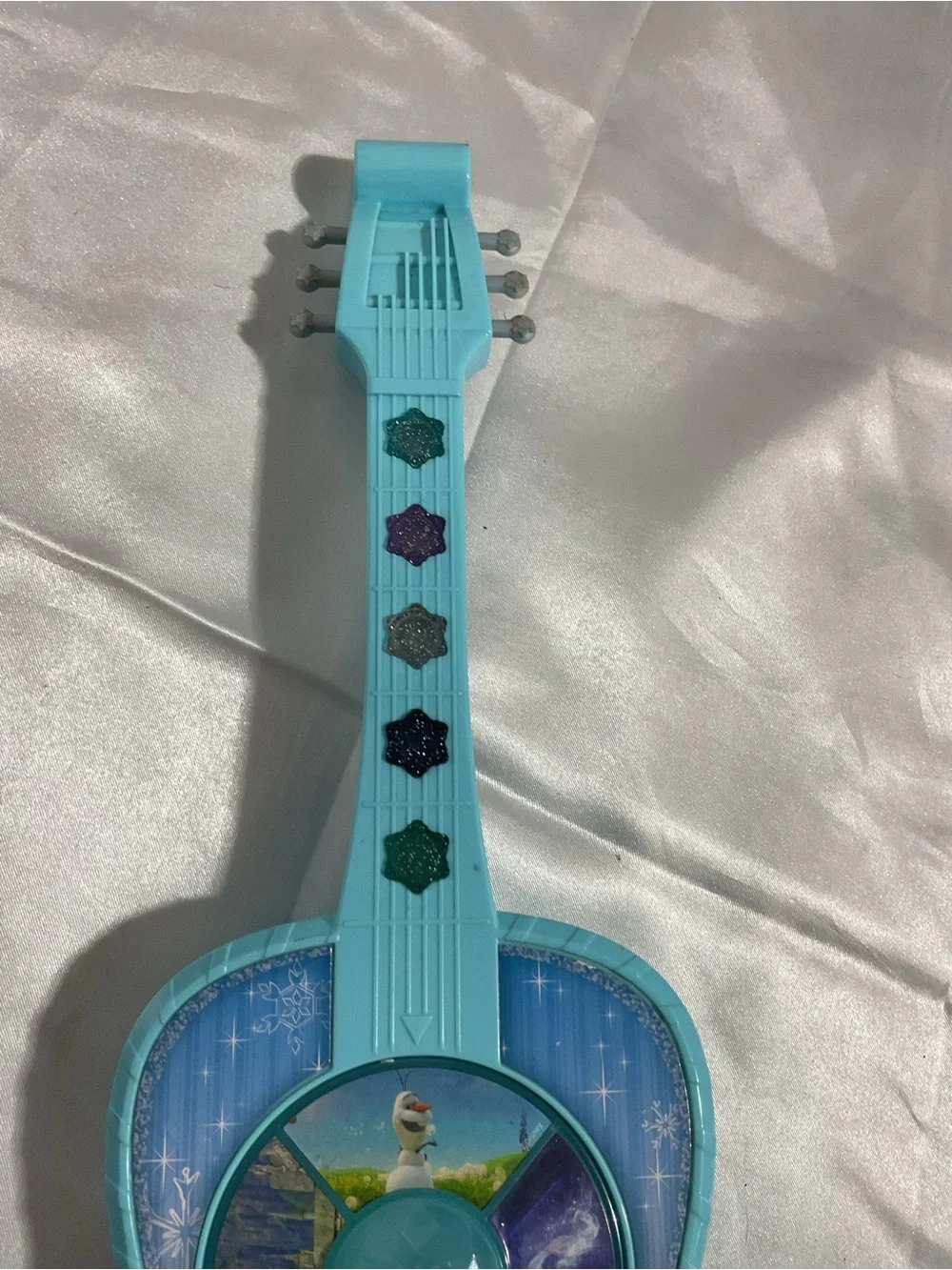 Kids Toy Acoustic Guitar - Light Blue Frozen-Themed Design